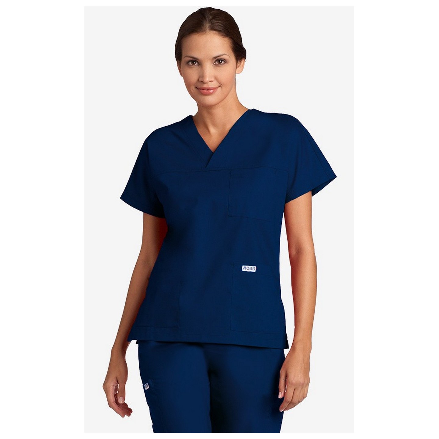 V-Neck Trois Pocket Dolman Sleeve MOBB Scrub Top - Navy (NN)