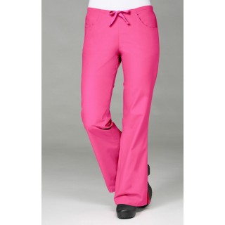 9026 Maevn CORE - Half Back Elastic & Drawstring Flare Pant - Hot Pink