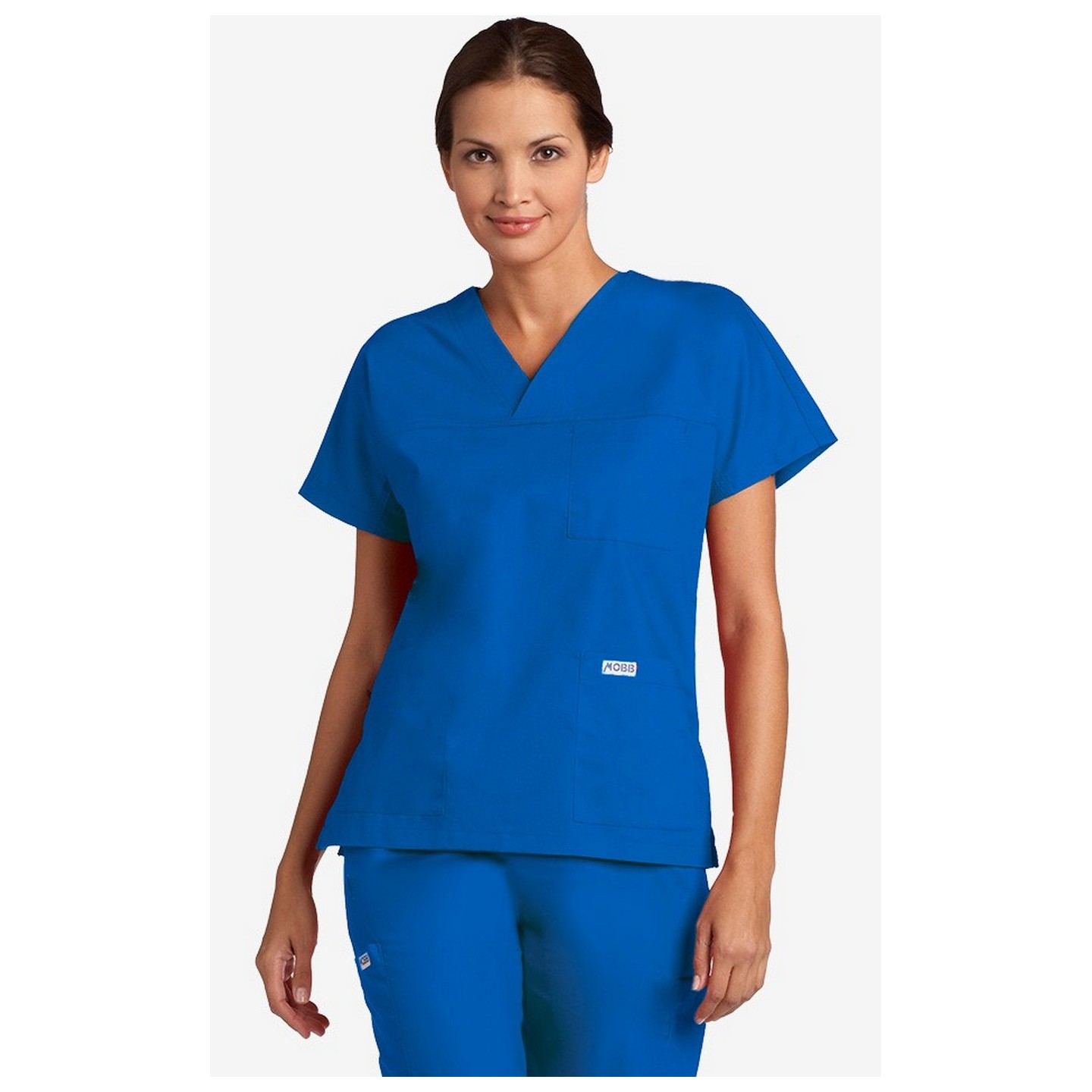 V-Neck Trois Pocket Dolman Sleeve MOBB Scrub Top - Royal Blue (RO)