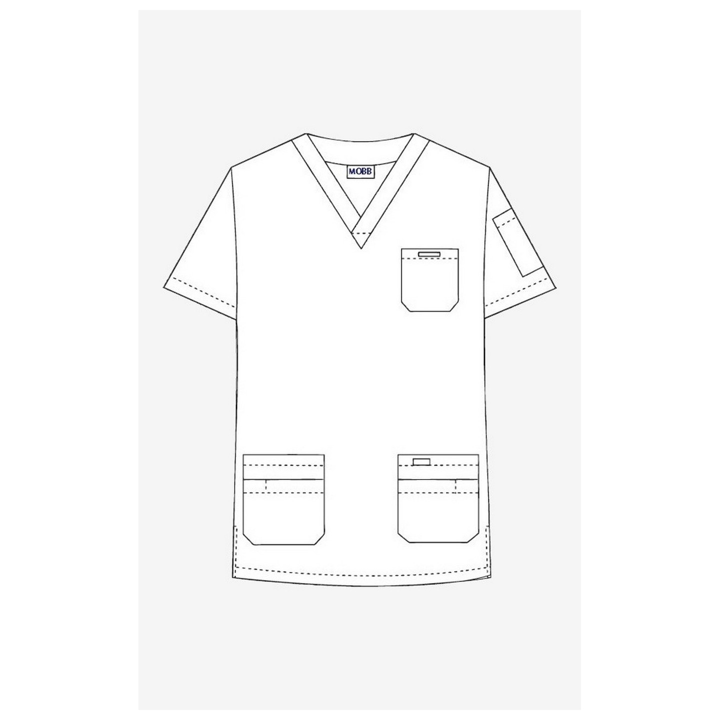 320T Dental Brigade MOBB V-Neck Print Scrub Top