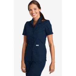 201T Button Front Top With Collar by MOBB Top