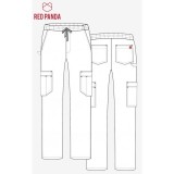 8206 - Red Panda - Pantalon cargo à 10 poches élastiqué pour homme