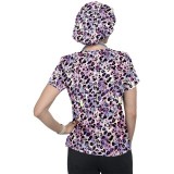 384PR koi Basics Leslie Print Top - Wisteria All Over Marble