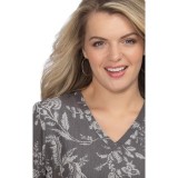 1029PR koi Next Gen Early Energy Top - Heather Grey Botanical Burnout