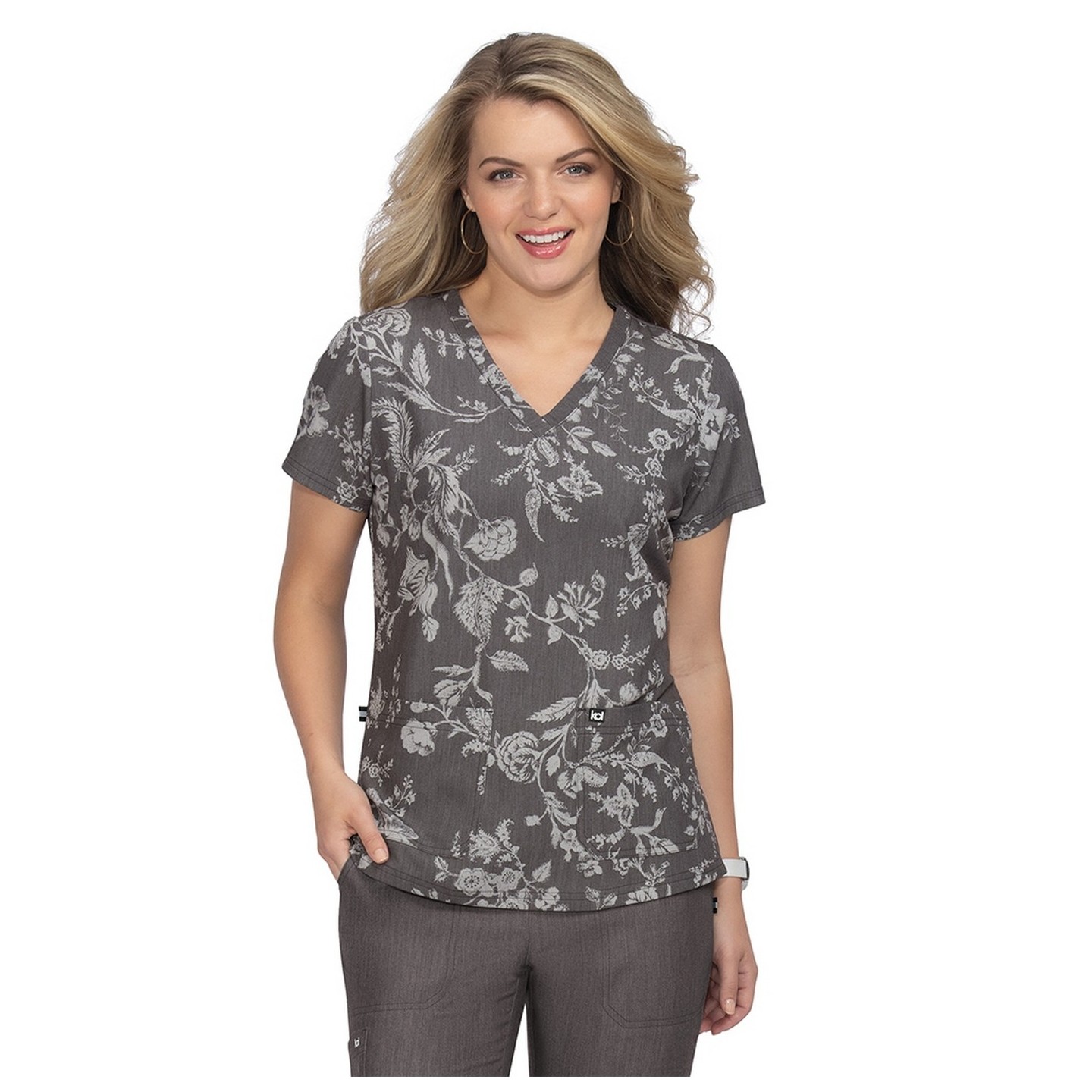 1029PR koi Next Gen Early Energy Top - Ikat Floral Rose