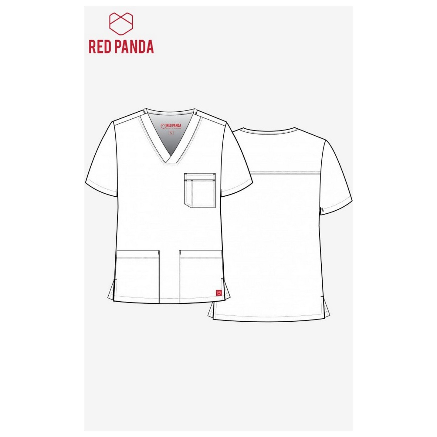 5206 - Red Panda - Men’s 3-Pocket V-Neck Top