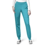 5555T TALL W123 by WonderWink - Comfort Waist Cargo Jogger Scrub Pants - Inseam: 33"