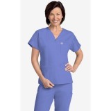 MOBB Unisex V-Neck Scrub Top (Women's View) - Ceil (CE)