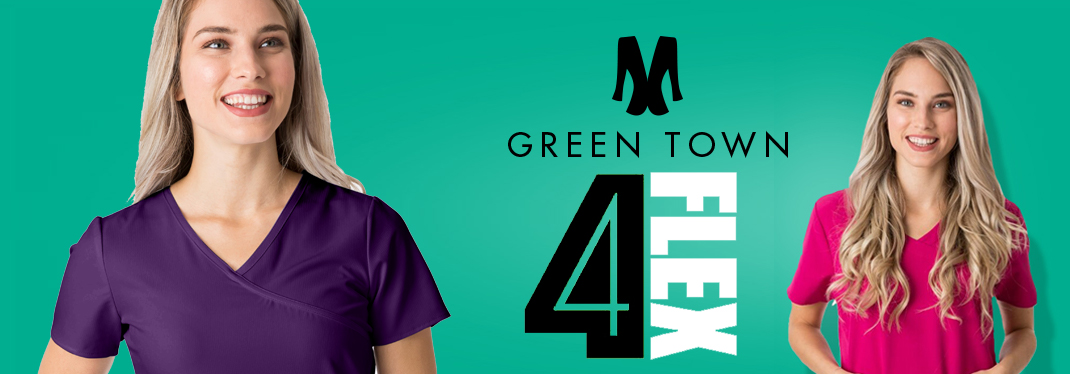 Greentown 4 Flex performance knit scrubs
